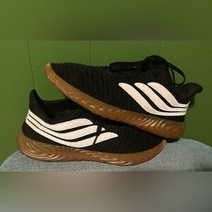 Adidas 2018 Sobakov Black Gum Sneakers  Size 9.5M  Running Athletic SKU AQ1135